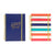 160 Sht 1" Heavy Brass Spiral College Rule Solid Stripes Hotstamp Journal, 8.5"X6.25",2Designs