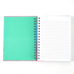 160 Sht 1" Heavy Brass Spiral College Rule Dots Stripes Hotstamp Journal, 8.5"X6.25",2Designs