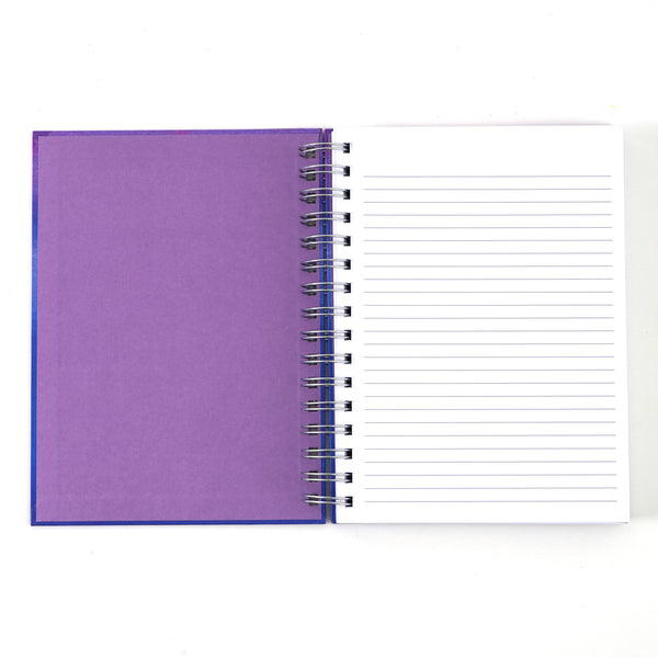 160 Sht 1" Heavy Brass Spiral College Rule Faith Splash Hotstamp Journal, 8.5"X6.25",2Designs