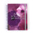 160 Sheet Hard Cover Jumbo Spiral Journal Religious Floral, Hot Stamp, 8.5"X 6.25"