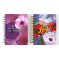 160 Sheet Hard Cover Jumbo Journal Religious Florals, Hot Stamp, 8.5"X 6.25", 2 Designs