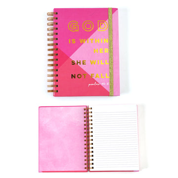 160 Sht Jumbo Spiral Religious Grateful Heart Hot Stamp Journal,  8.5"X6.25"