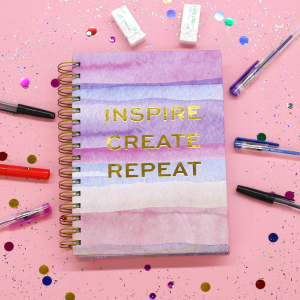 160 Sht Jumbo Spiral Inspired Dreams Hot Stamp Journal, 8.5"X6.25", 2 Designs