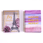 160 Sht Jumbo Spiral Inspired Dreams Hot Stamp Journal, 8.5"X6.25", 2 Designs
