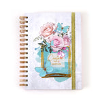 160 Sht Jumbo Spiral Perfume Floral Hot Stamp Journal, 8.5"X6.25"