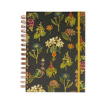 160 Sht Jumbo Spiral Hot Stamp Journal, Black Florals, 8.5"X6.25"