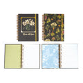 160 SHT JUMBO SPIRAL HOT STAMP JOURNAL BLACK VINTAGE FLORAL, 8.5"x6.25", 2 DESIGNS (6/24)