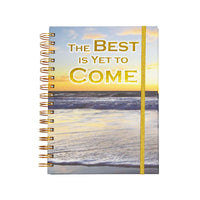 160 SHT JUMBO SPIRAL HOT STAMP JOURNAL RELIGIOUS INSPIRATIONAL BEACH, 8.5"x6.25", 2 DESIGNS (6/24)