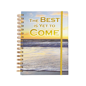 160 SHT JUMBO SPIRAL HOT STAMP JOURNAL RELIGIOUS INSPIRATIONAL BEACH, 8.5"x6.25", 2 DESIGNS (6/24)