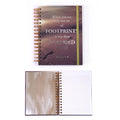 160 Sht/320 Religious Spiral Journals,Footprints In Sand, 8.5"X6.25"