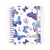 160Sht/320Pg  Hot Stamp Spiral Journal, Butterfly Faith, 8.5"X6.25"
