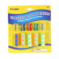 10Pc Set Erasers & Pencils Sharpeners, 5 Erasers & 5 Pencils