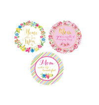 Mother'S Day-11" Diameter Round Tin Plate, 3 Designs