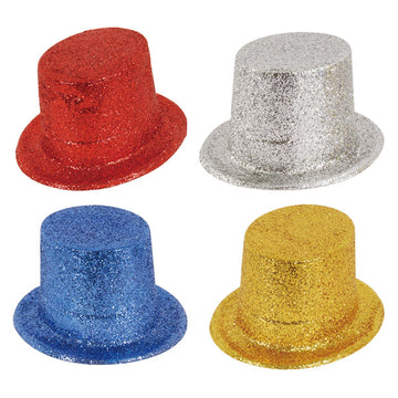 Glitter New Year Hat, 4 Colors  (12/48)