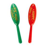 8.5" Plastic New Year Maracas With Assorted Colors In Pdq