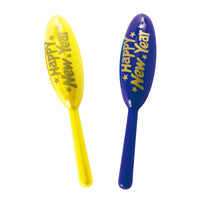 8.5" Plastic New Year Maracas With Assorted Colors In Pdq