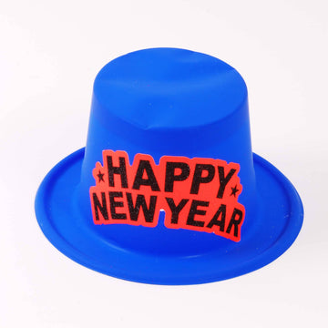 Neon New Year Hat With Glitter Wording, 3 Colors