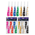 6Pcs X 8" New Year Foil Horns, 2 Assortments