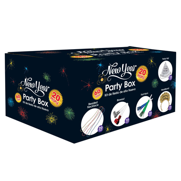 60Pcs Colorful New Year Party Box For 20 People
