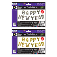 Happy New Year Balloon Banner, 2 Colors