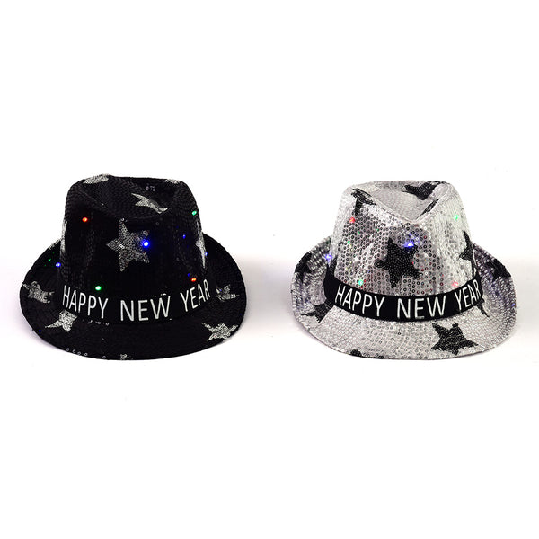 New Year Led Hat, 11.2" X 9.6" X 4.7", 2 Colors