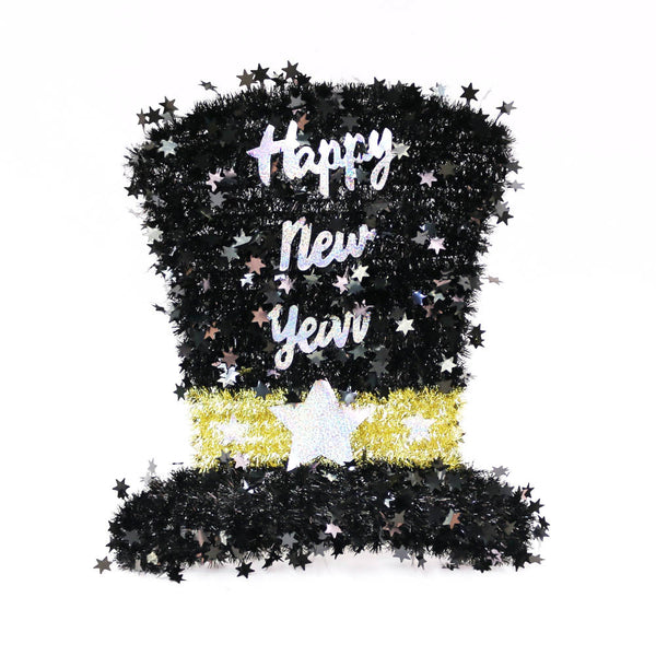 17.25" New Year Tinsel Hat