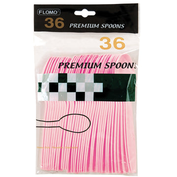 36 Pastel Pink Premium Spoons