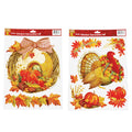 Thanksgiving Glitter Window Decoration, 2 Designs