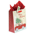 2Pk Extra Large Snowdots Santa Glitter Bag, 4 Designs