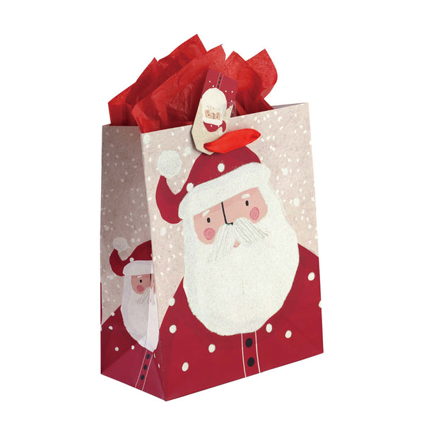 Large Snowdots Santa Glitter Bag, 4 Designs