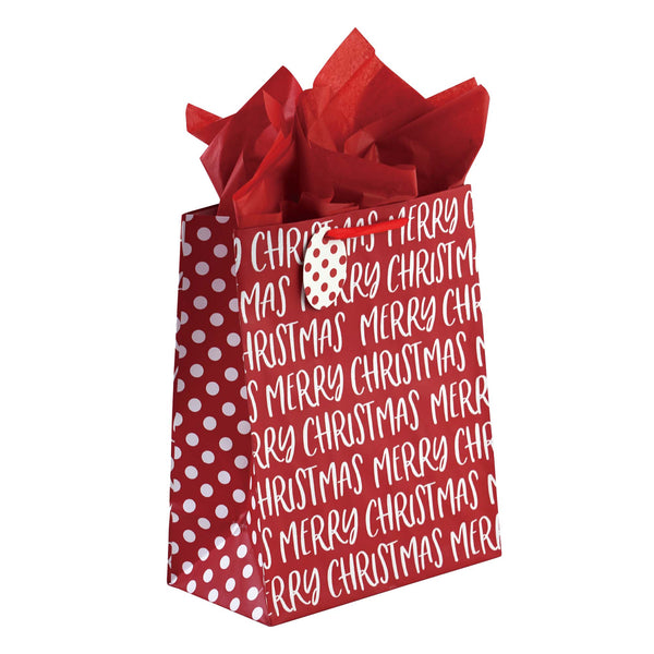 Large Pretty Plaid Christmas Hot Stamp/Glitter Bag, 4 Designs