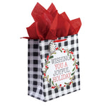 Large Pretty Plaid Christmas Hot Stamp/Glitter Bag, 4 Designs