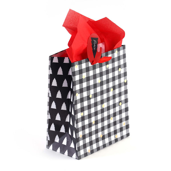 Medium Pretty Plaid Christmas Hot Stamp/Glitter Bag, 4 Designs