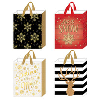 Large Snowflakes For Christmas Hot Stamp/Glitter Bag , 4 Designs