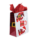 3Pk Large Ho Ho Gnomes Christmas Glitter/Hot Stamp Bag, 4 Designs