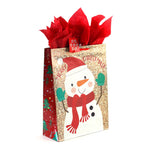 4Pk Medium Santa'S Friends Christmas Printed Hologram Bag, 4 Designs