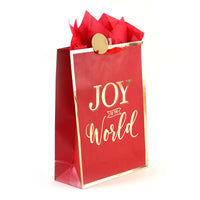 Extra Large Plaid Joy Glitter/Hot Stamp Bags, 4 Designs