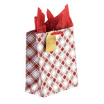 3Pk Large Plaid Joy Christmas Glitter/Hot Stamp Bag, 4 Designs