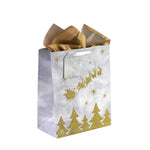 3Pk Large Plaid Joy Christmas Glitter/Hot Stamp Bag, 4 Designs