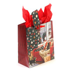 Medium Plaid Pets Christmas Glitter/Hot Stamp Bag, 4 Designs