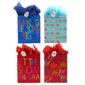 Large Bright Bold Christmas Glitter Bag, 4 Designs