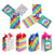 3Pk Large Birthday Party Blowout Hot Stamp/Glitter/Uv Bag, 4 Designs