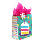 3Pk Large Birthday Party Blowout Hot Stamp/Glitter/Uv Bag, 4 Designs