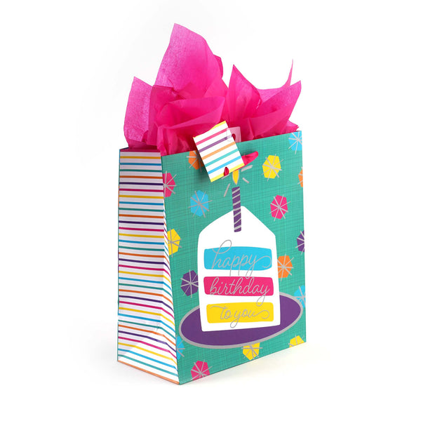 3Pk Large Birthday Party Blowout Hot Stamp/Glitter/Uv Bag, 4 Designs