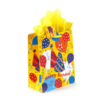 2Pk Extra Large Birthday Banquet Glitter Bag, 4 Designs