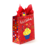 2Pk Extra Large Birthday Banquet Glitter Bag, 4 Designs