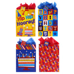 Extra Large Birthday Hooray! Hot Stamp/Glitter Bag, 4 Designs