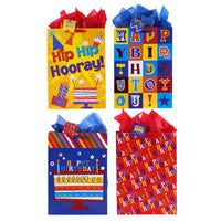 Extra Large Birthday Hooray! Hot Stamp/Glitter Bag, 4 Designs