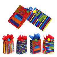 2Pk Extra Large Birthday Shindig Hot Stamp/Glitter Bag, 4 Designs