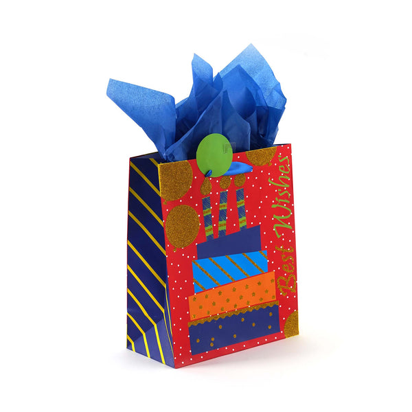 2Pk Extra Large Birthday Shindig Hot Stamp/Glitter Bag, 4 Designs
